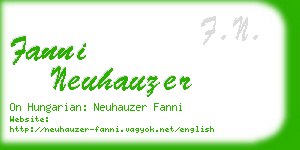 fanni neuhauzer business card